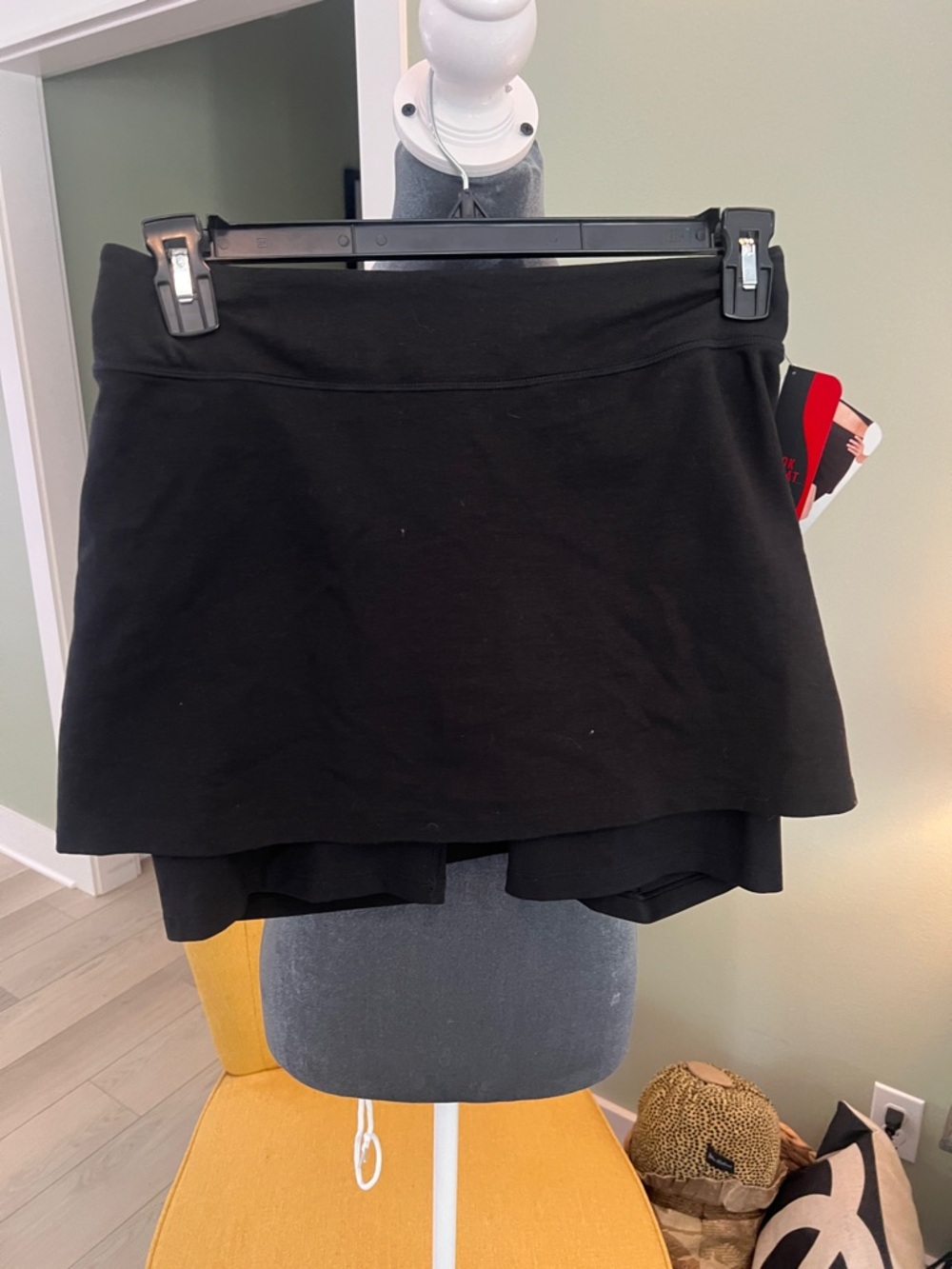 SPANX Black Active Skort with Built-In Shorts